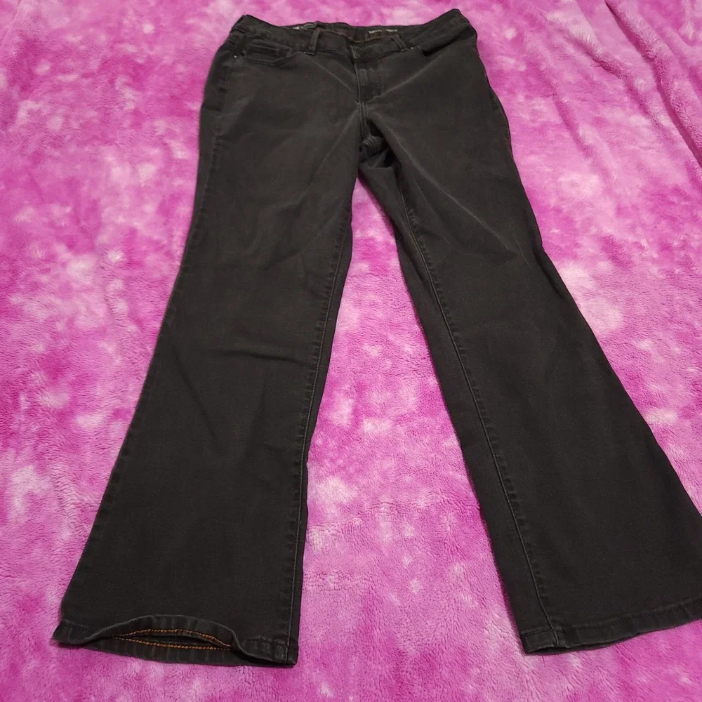 Lee Modern Series Jeans Women's‎ 16M Mid Rise Curvy Fit Bootcut Black Denim